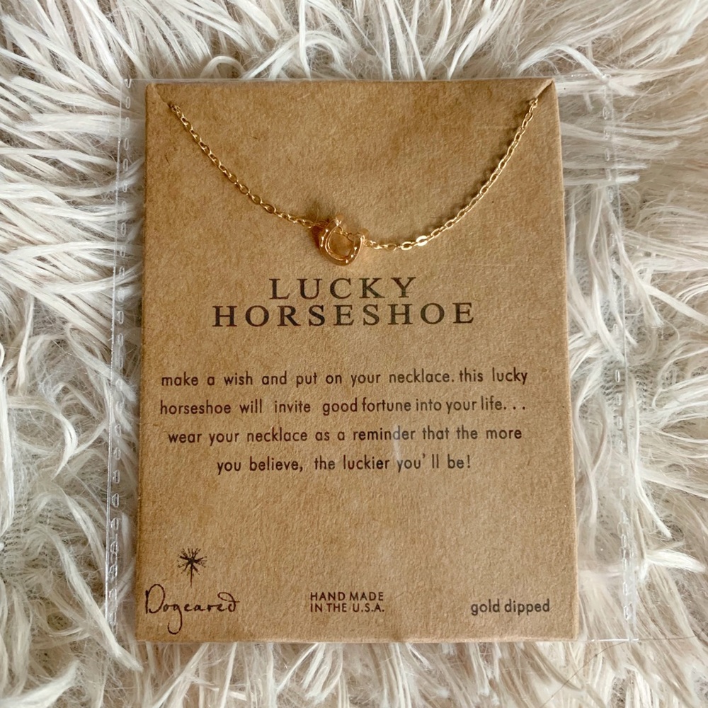 DOGEARED- Lucky Horseshoe Necklace